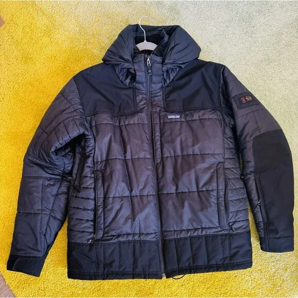 Vintage Patagonia Men’s Large Black Winter Insulated Rubicon Rider Jacket Coat - Picture 1 of 16